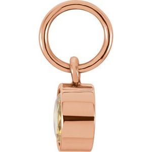 14K Rose Gold Posh Mommy® Imitation Citrine Charm/Pendant – image 2