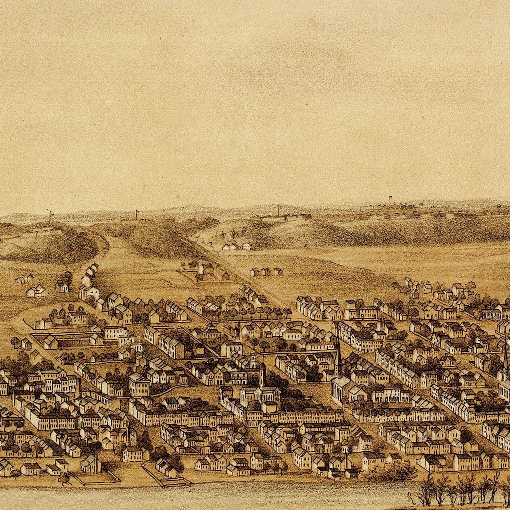 Vintage Map of Fredericksburg, Virginia 1862