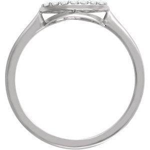 14K White Gold 1/5 CTW Natural Diamond Cluster Ring