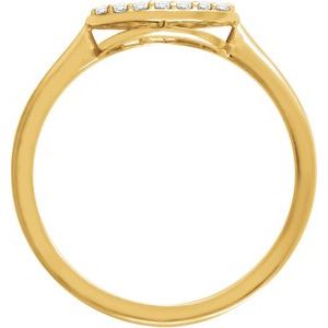 14K Yellow Gold 1/5 CTW Natural Diamond Cluster Ring