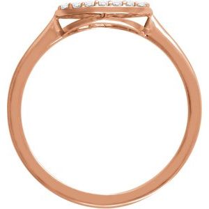 14K Rose Gold 1/5 CTW Natural Diamond Cluster Ring