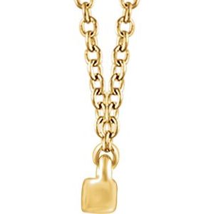 14K Yellow Gold 1/3 CTW Natural Diamond Bar 16-18" Necklace