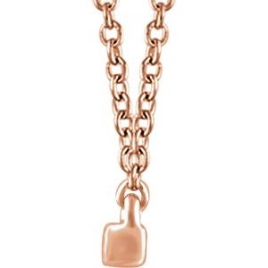 14K Rose Gold 1/3 CTW Natural Diamond Bar 16-18" Necklace