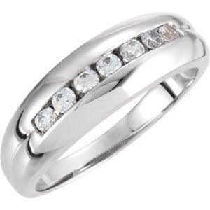 14K White Gold 3/8 CTW Natural Diamond Ring