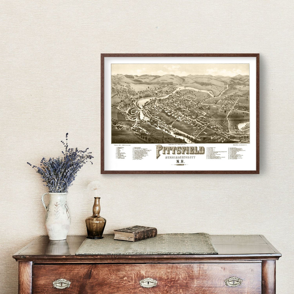 Vintage Map of Pittsfield, New Hampshire 1884