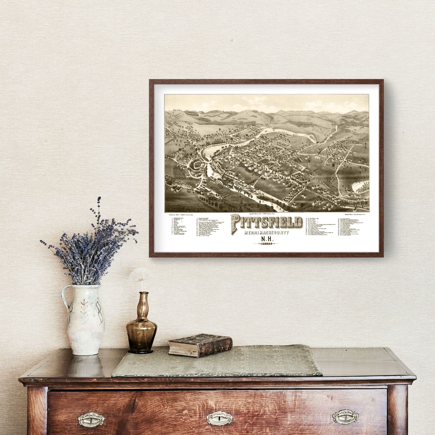 Vintage Map of Pittsfield, New Hampshire 1884