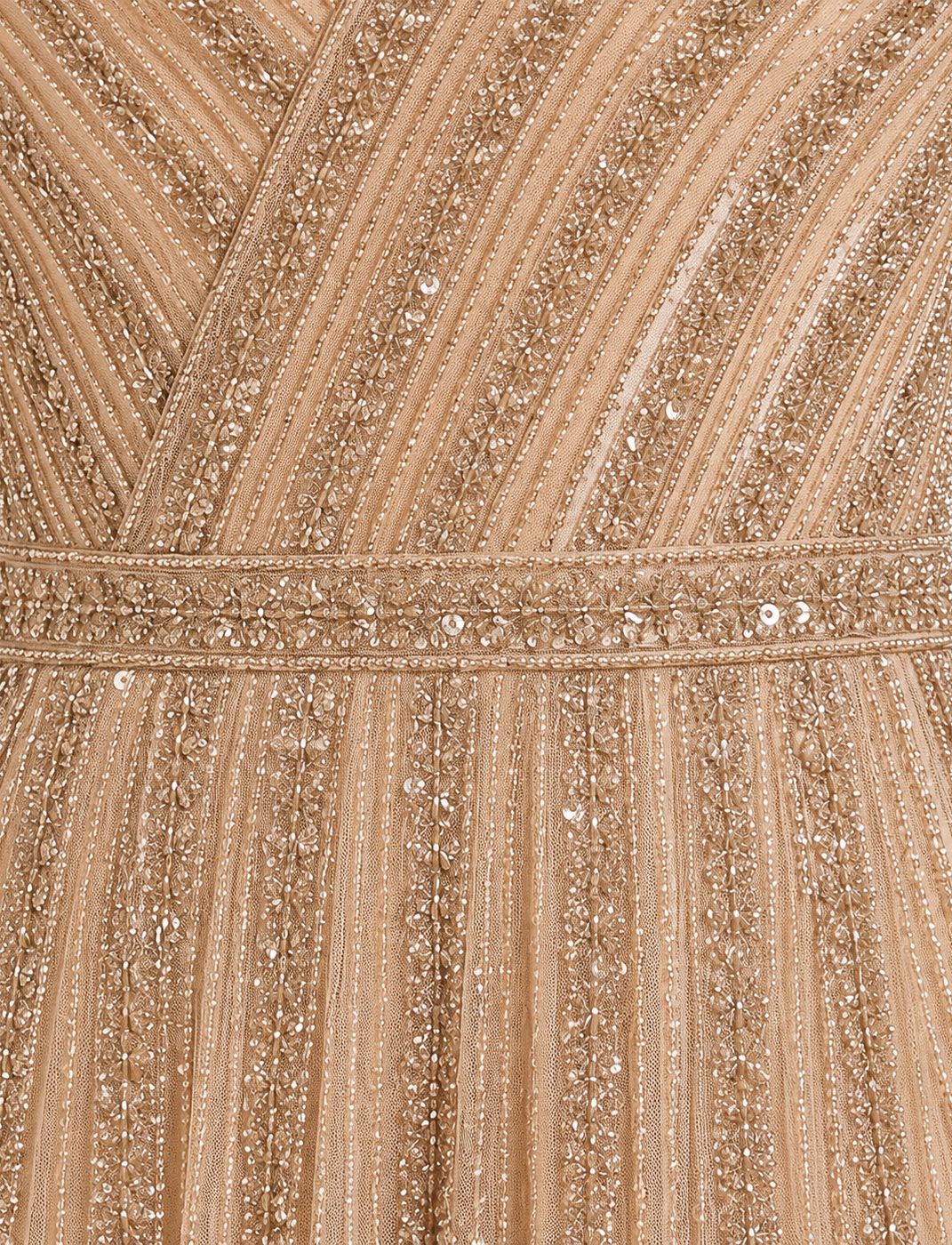 V-Neck Beaded Dress with Long Cape Sleeves |  28835
