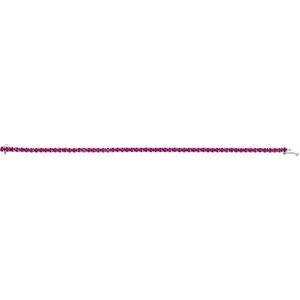 14K White Gold Lab-Grown Ruby Line 7.25" Bracelet – image 3