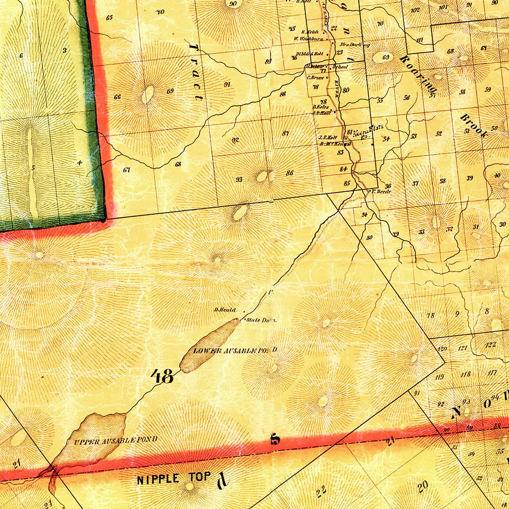 Vintage Map of Essex County, New York 1858