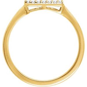 14K Yellow Gold 1/6 CTW Natural Diamond Cluster Ring