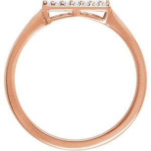 14K Rose Gold 1/6 CTW Natural Diamond Cluster Ring