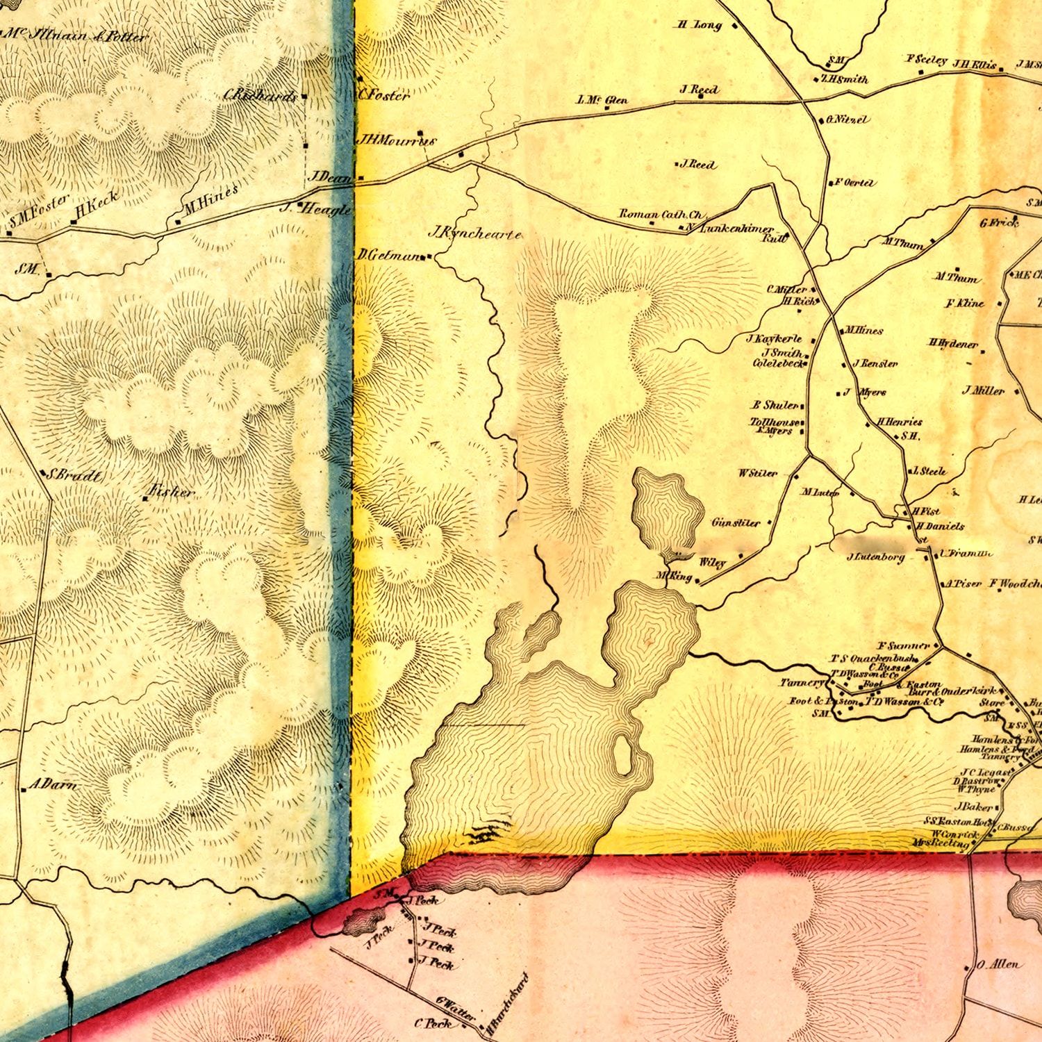 Vintage Map of Fulton County, New York 1856