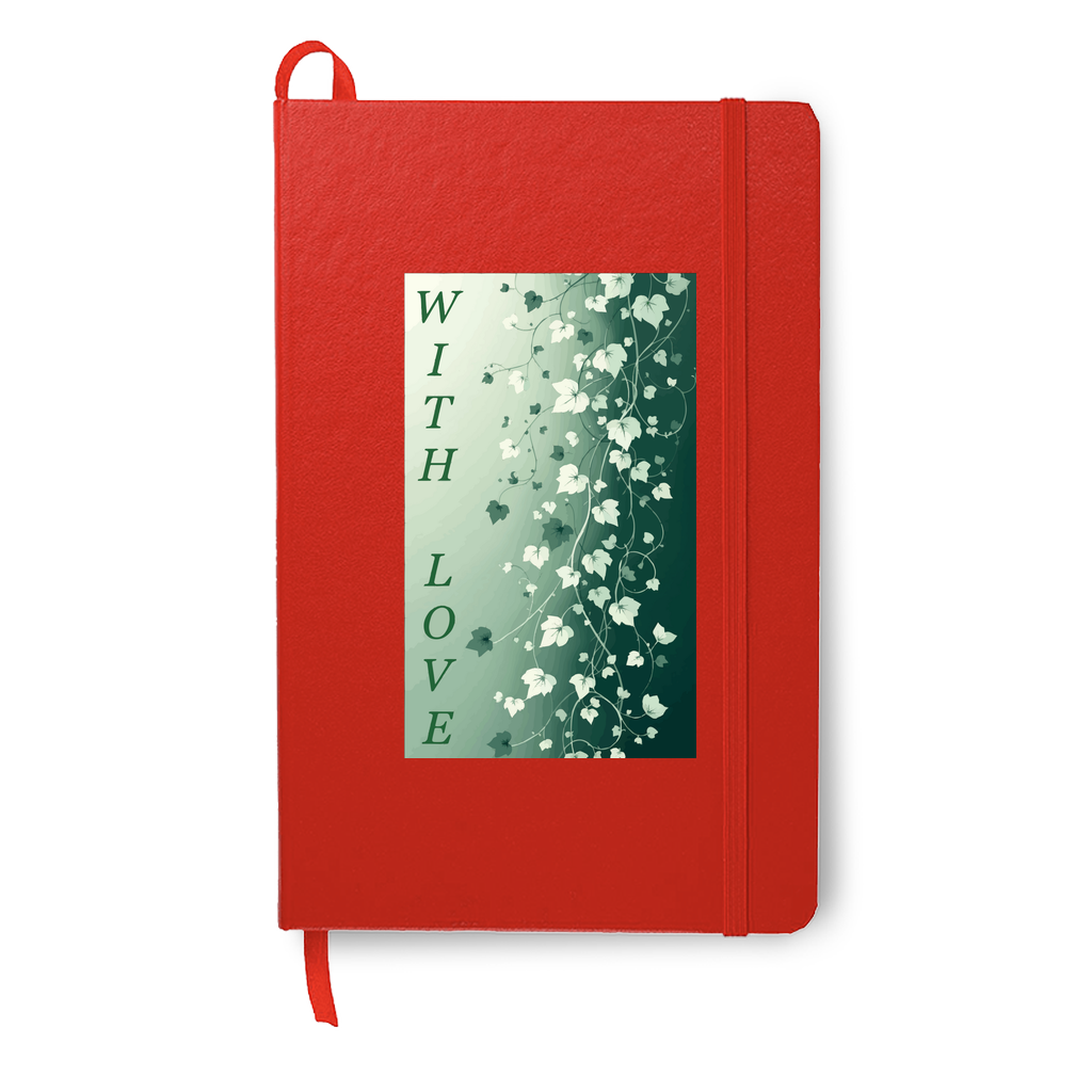 With Love Green Vines Colorful Hardcover Journal