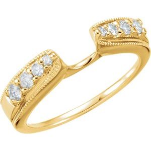 14K Yellow 1/4 CTW Natural Diamond Enhancer Ring