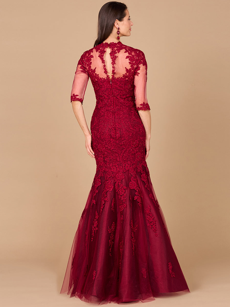 Long Sleeve, Mermaid Lace Gown