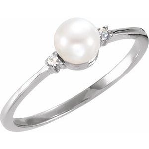 Accented Pearl Ring