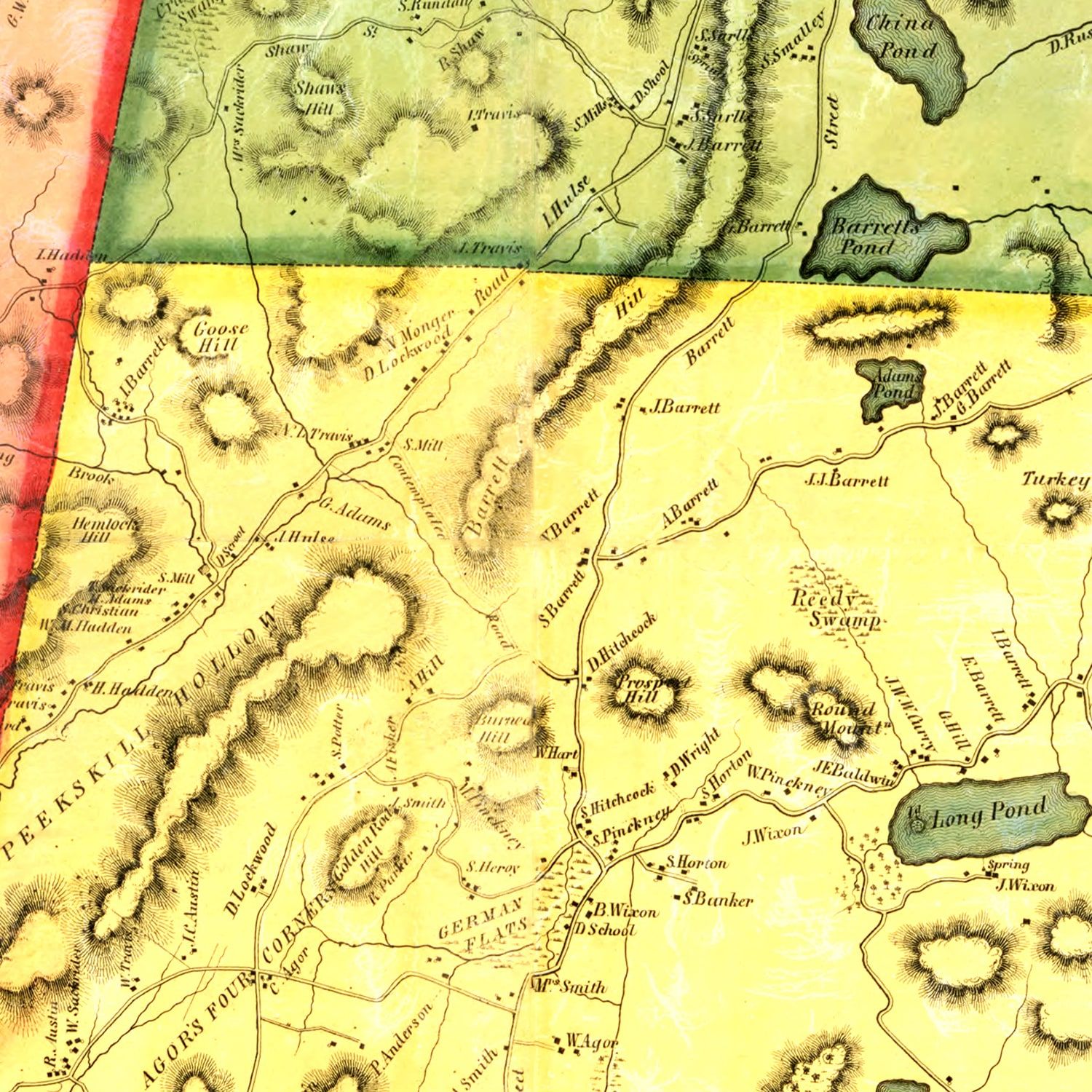 Vintage Map of Putnam County, New York 1854