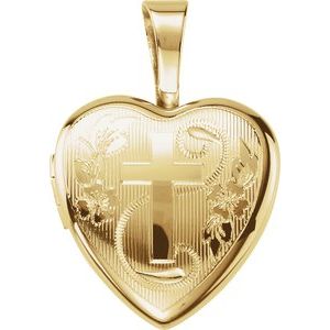 Heart Locket with Cross