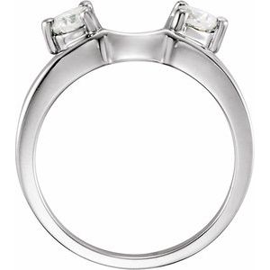 Platinum 1/2 CTW Lab Grown Diamond Wrap-Style Ring Enhancer