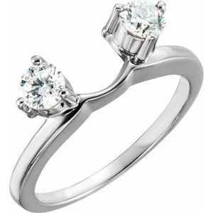14K White 1/2 CTW Lab-Grown Diamond  Wrap-Style Enhancer