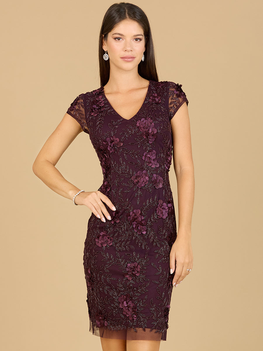 Cap Sleeve Embellished Dress