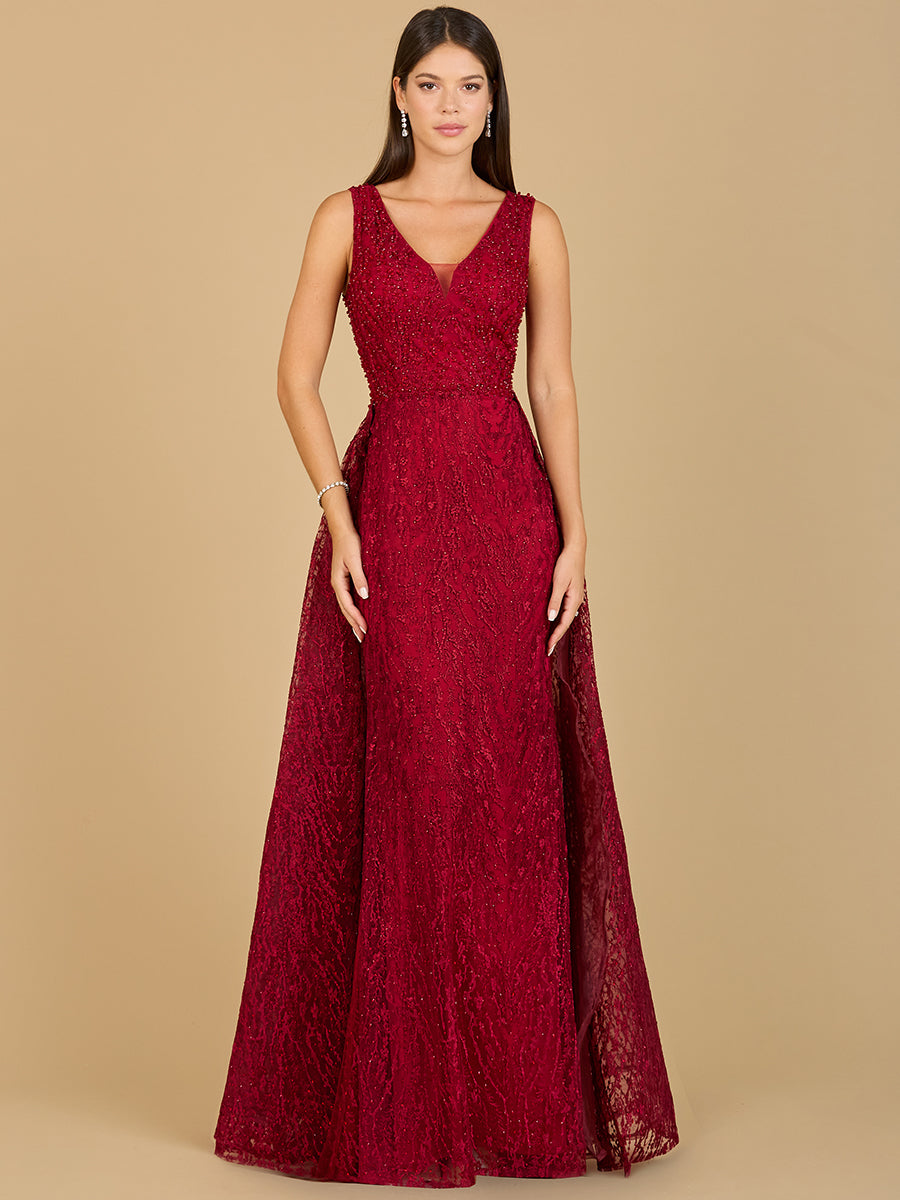 Lace Embroidered Overskirt Dress  - OUTLET