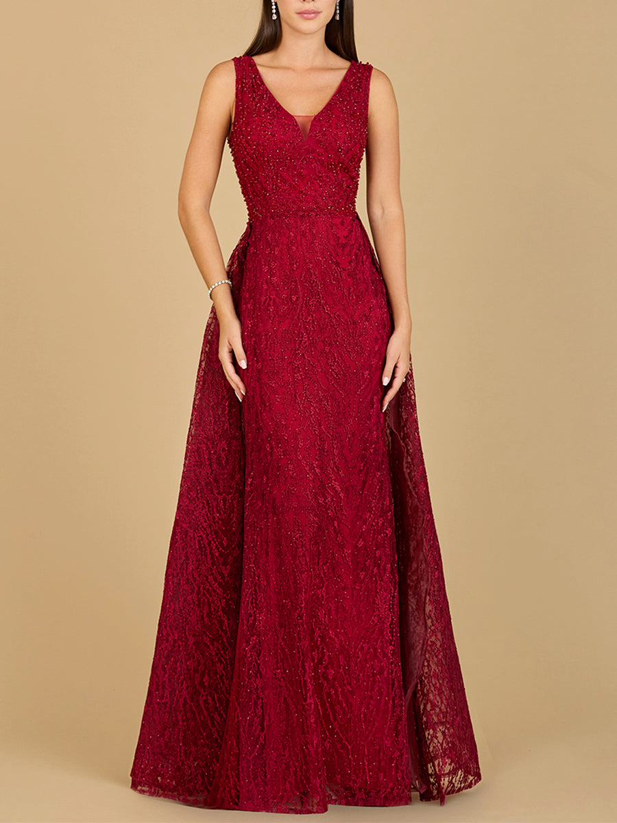 Lace Embroidered Overskirt Dress  - OUTLET