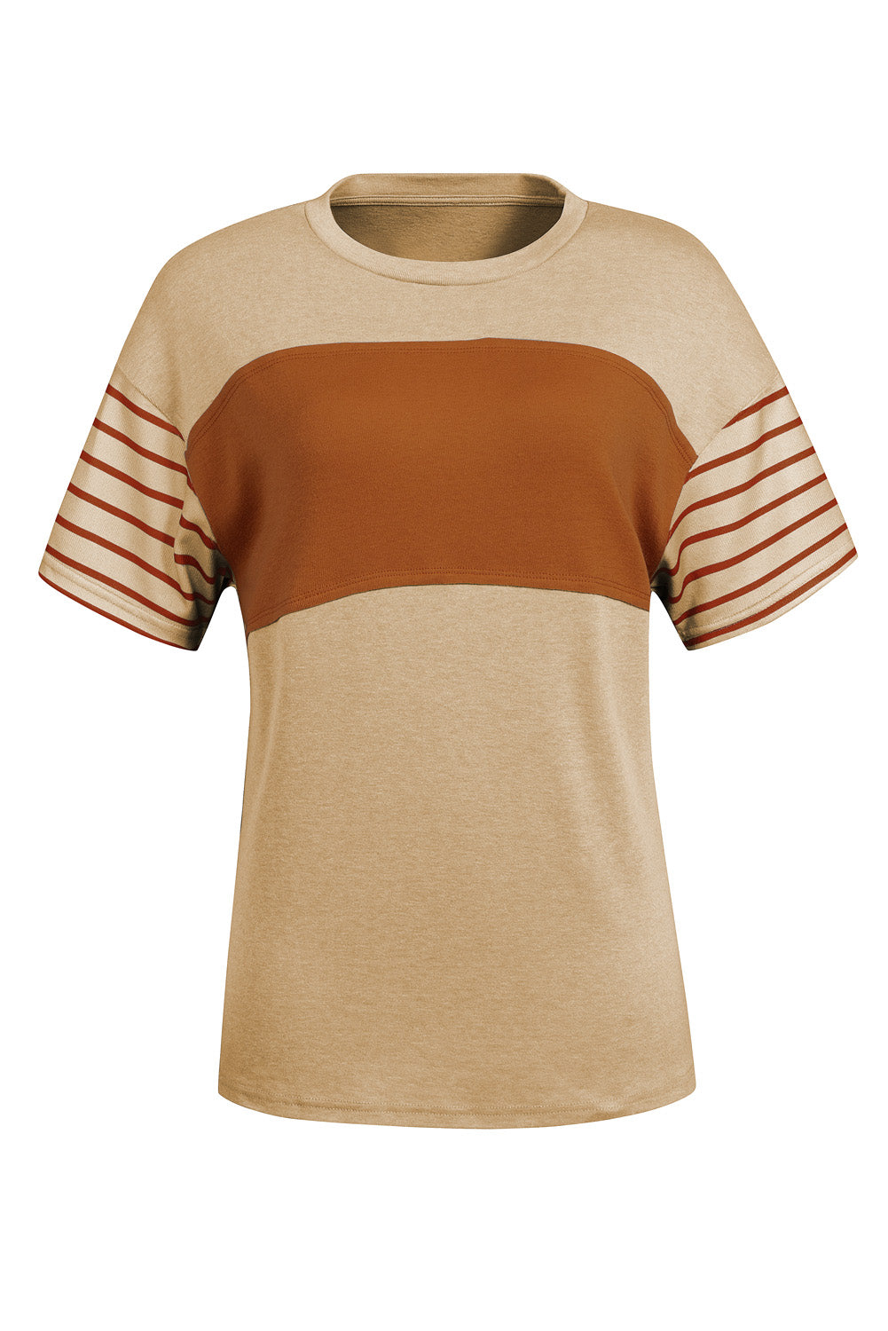 Colorblock Stripe Short Sleeve T-Shirt