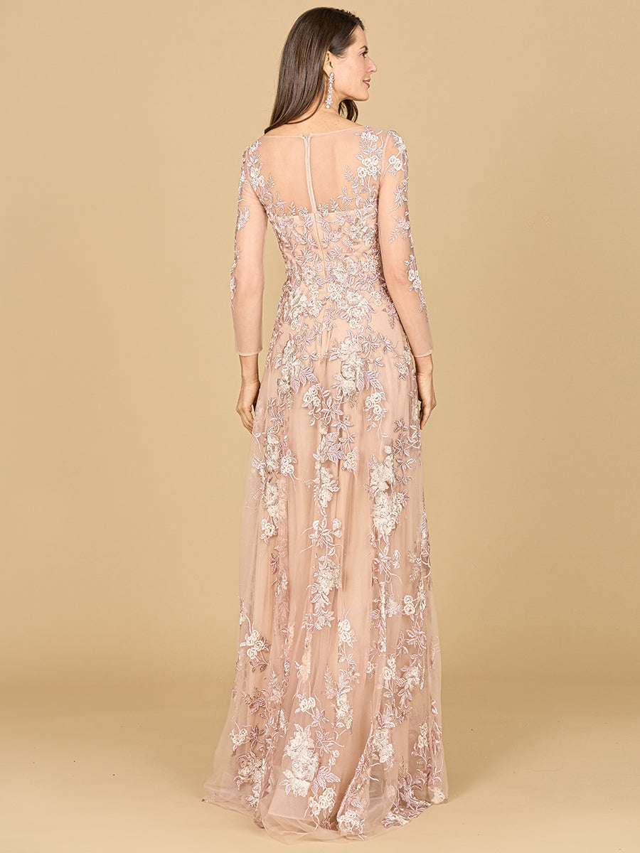 Long Sleeve Modest Lace Gown