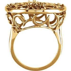 14K Yellow Gold Natural Pink Tourmaline & Natural Peridot Floral Ring