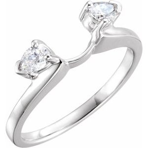 14K White 1/5 CTW Natural Diamond Wrap