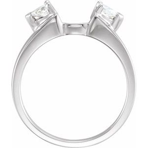 Platinum 1/5 CTW Natural Diamond Wrap-Style Enhancer