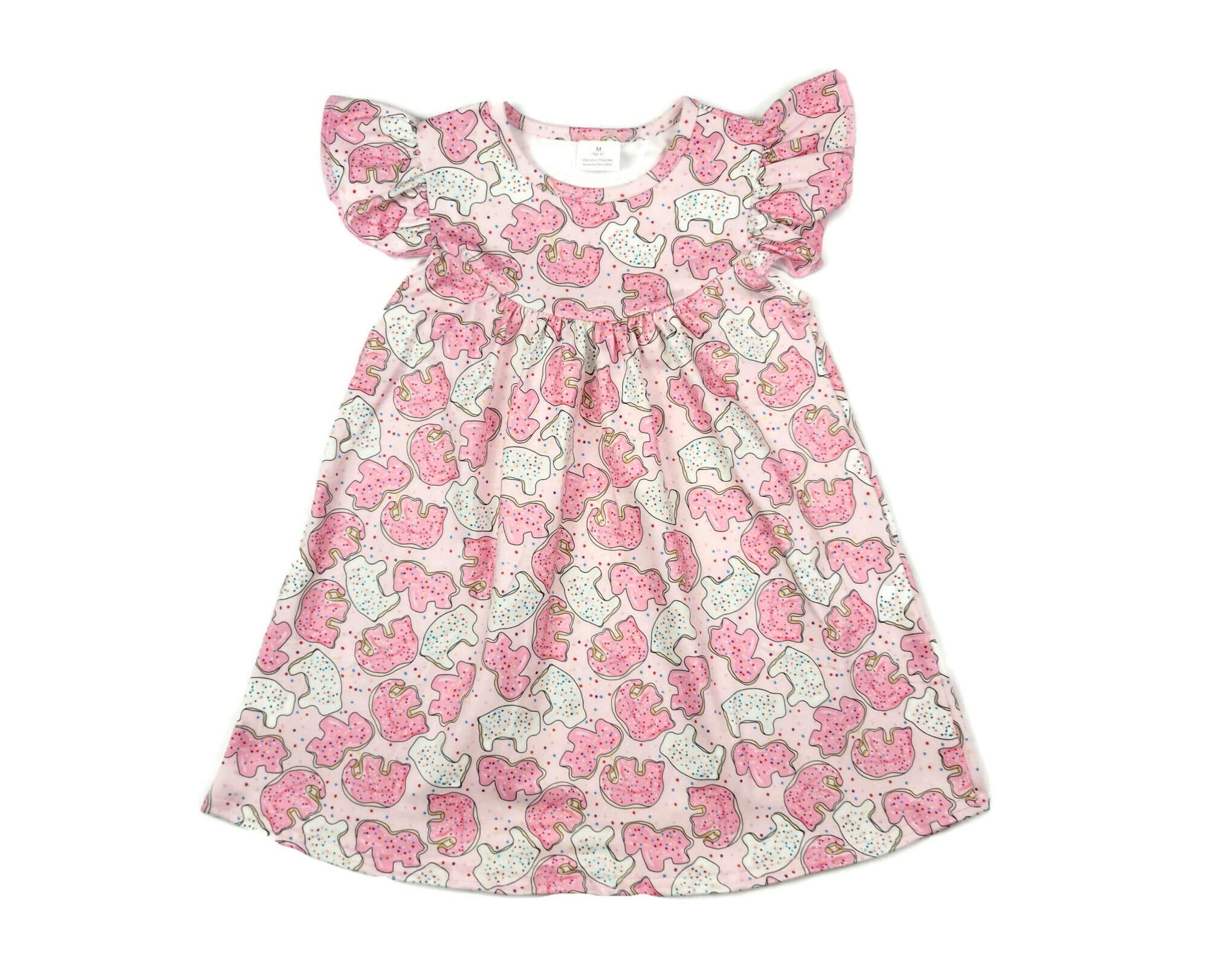 Frosted Cookie Milk Silk Flutter Dress