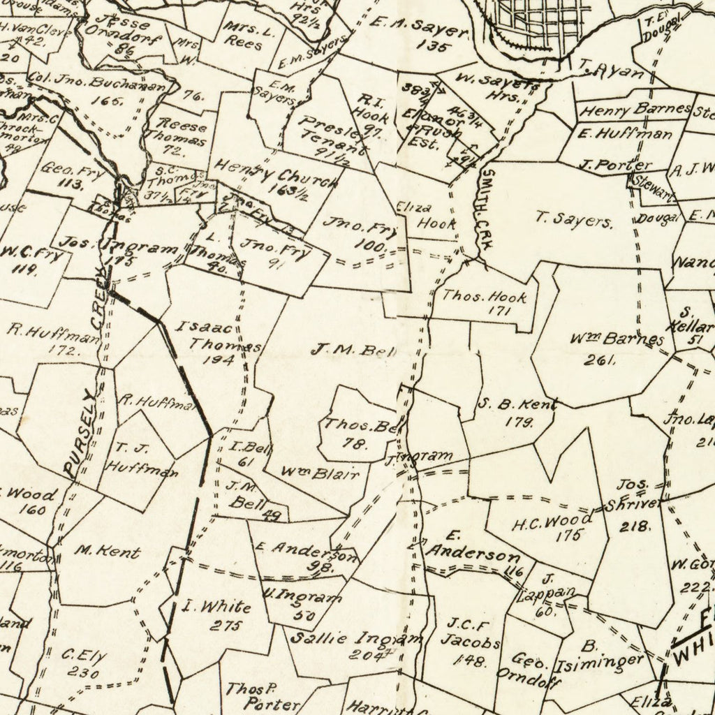 Vintage Map of Greene County, Pennsylvania 1897