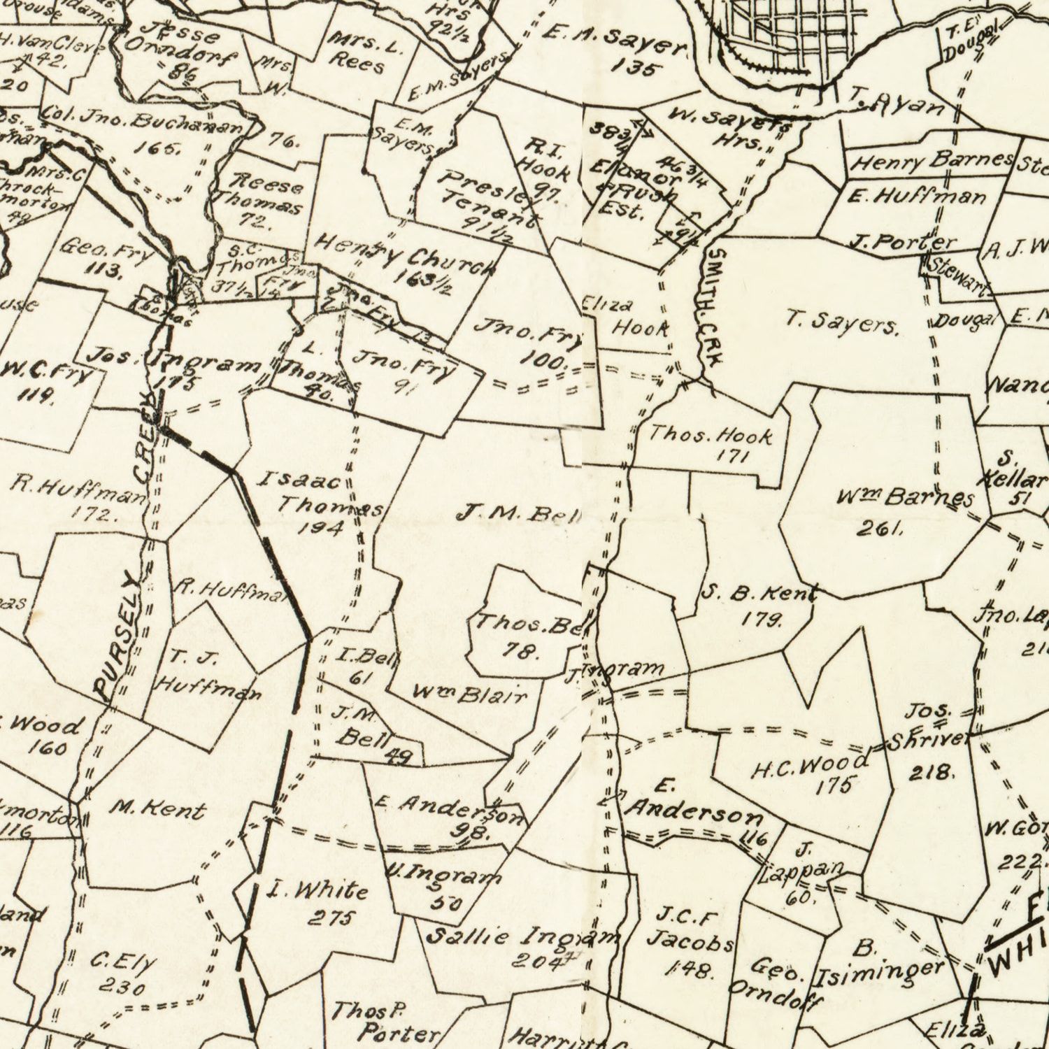 Vintage Map of Greene County, Pennsylvania 1897