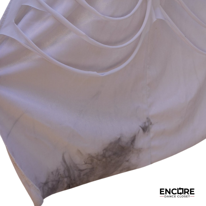 White Distressed Long Dress with Tears