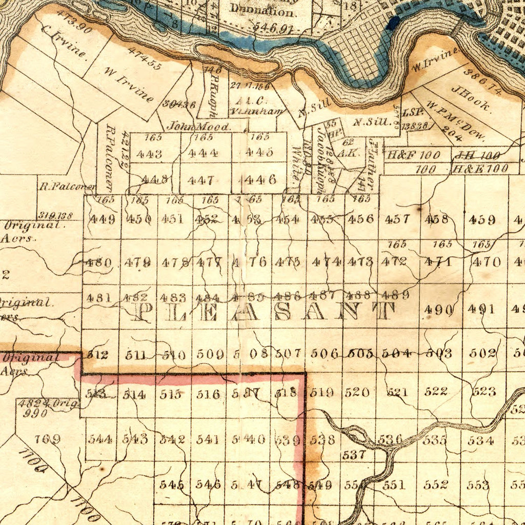 Vintage Map of Warren County, Pennsylvania 1838