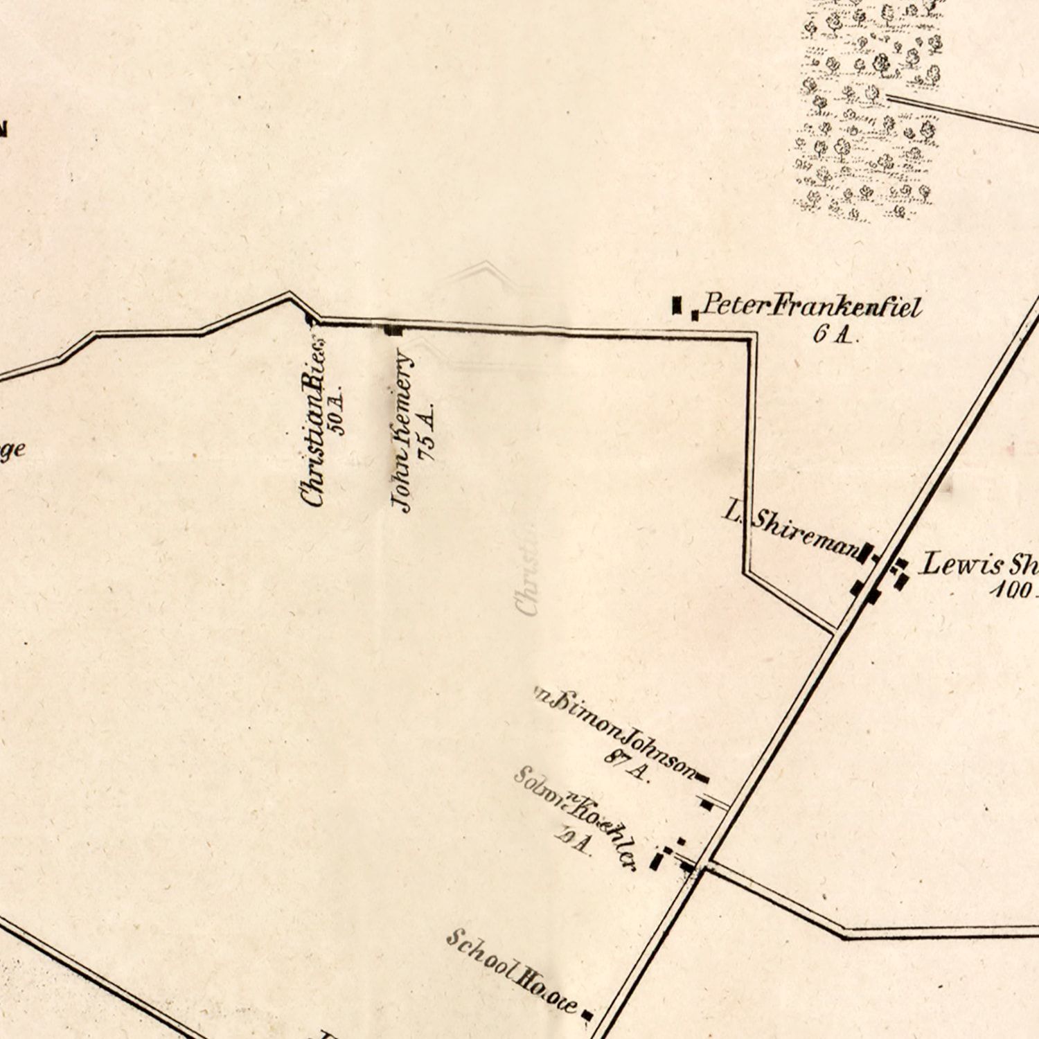 Vintage Map of Northampton County, Pennsylvania 1850