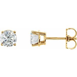 14K Yellow Gold 1 CTW Natural Diamond Earrings