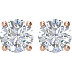 14K Rose Gold 1 1/2 CTW Natural Diamond Earrings – image 2