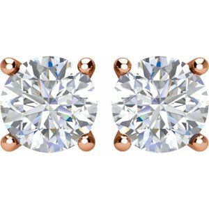 14K Rose Gold 1/3 CTW Natural Diamond Earrings – image 2