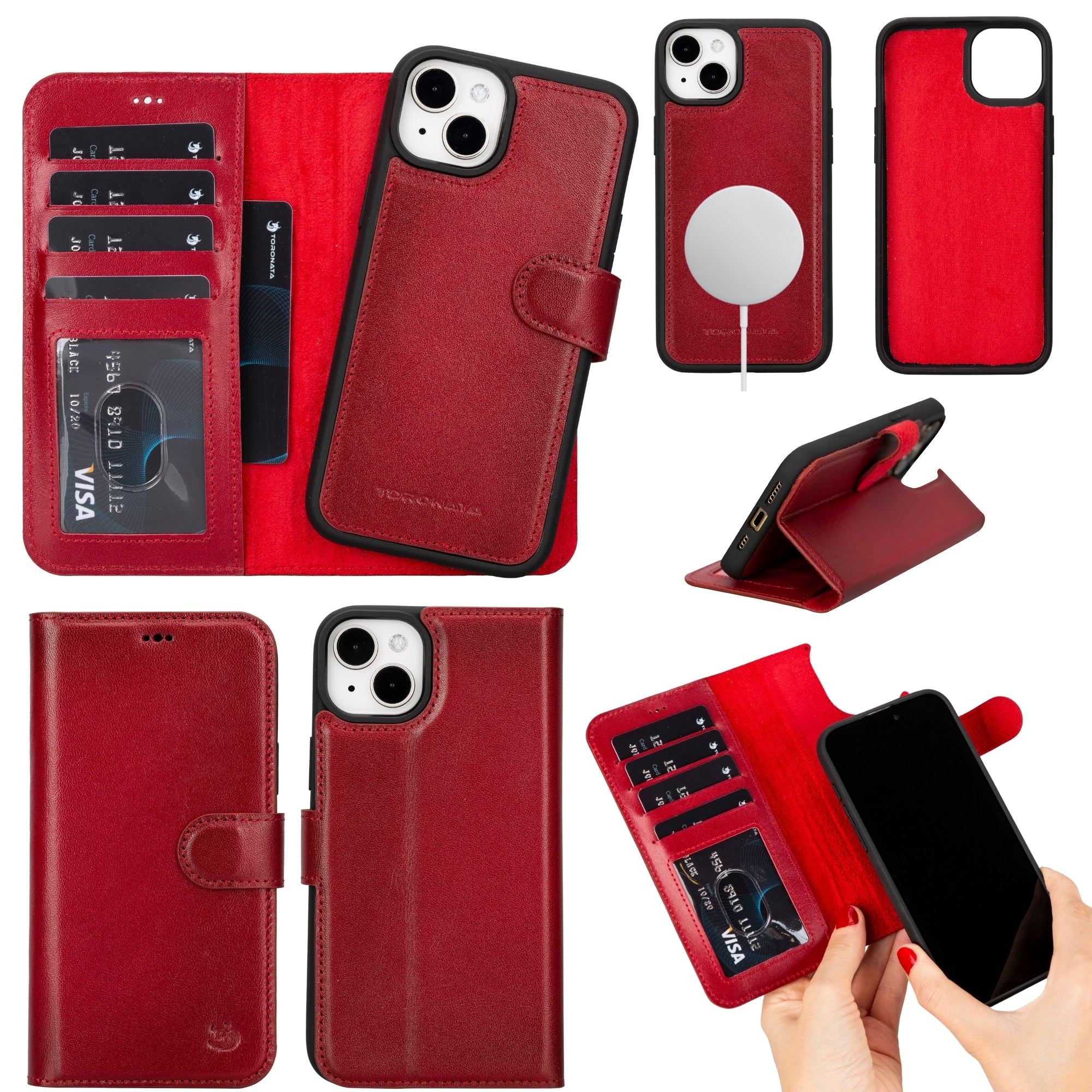 Casper Leather iPhone 14 Wallet Case | MagSafe