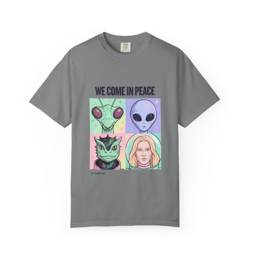 We Come in Peace - Alien Portraits Graphic T-Shirt