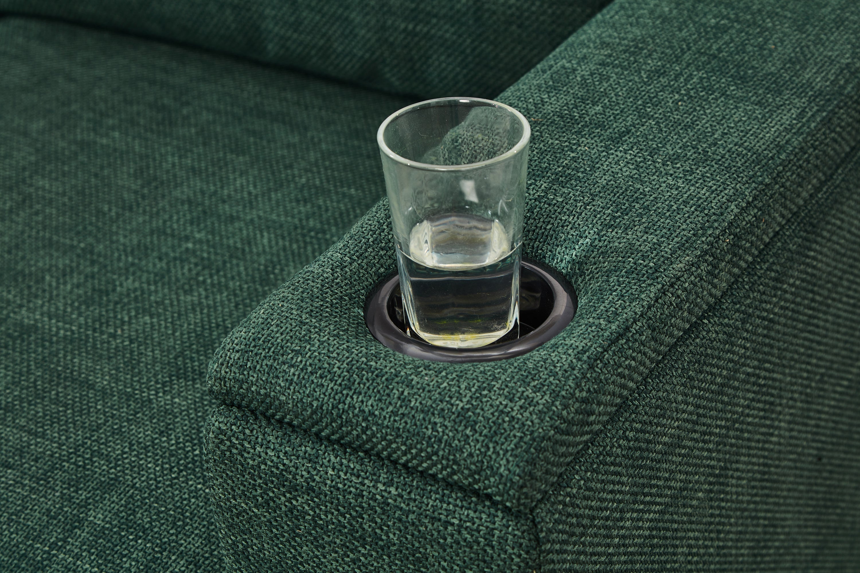 Two Pieces 2+3 Seater Sofa Modern Style Living Room Sofa Fabric Couch,Square Arm Sofa with Cup Holder,Storage Sofa,Upholstered Polyester Green