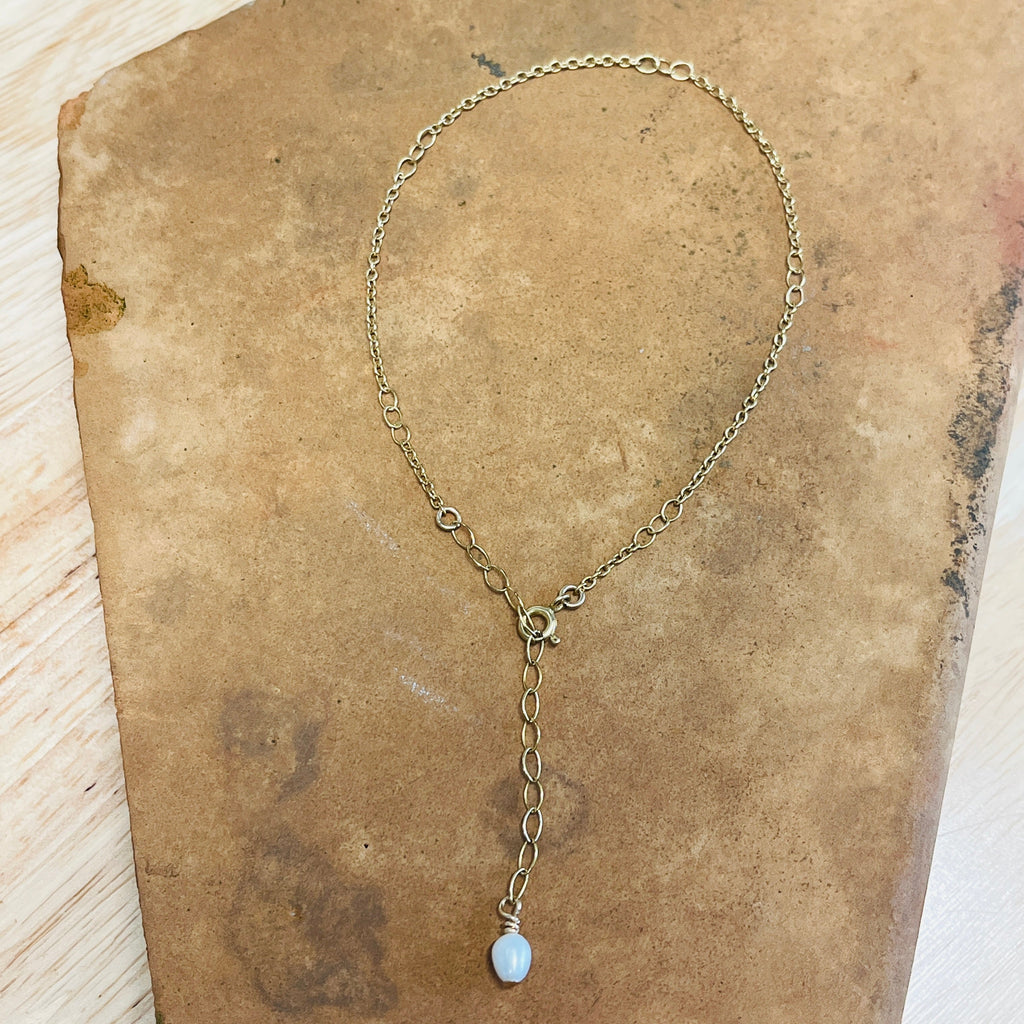 14k gold filled LINX PEARL ANKLET