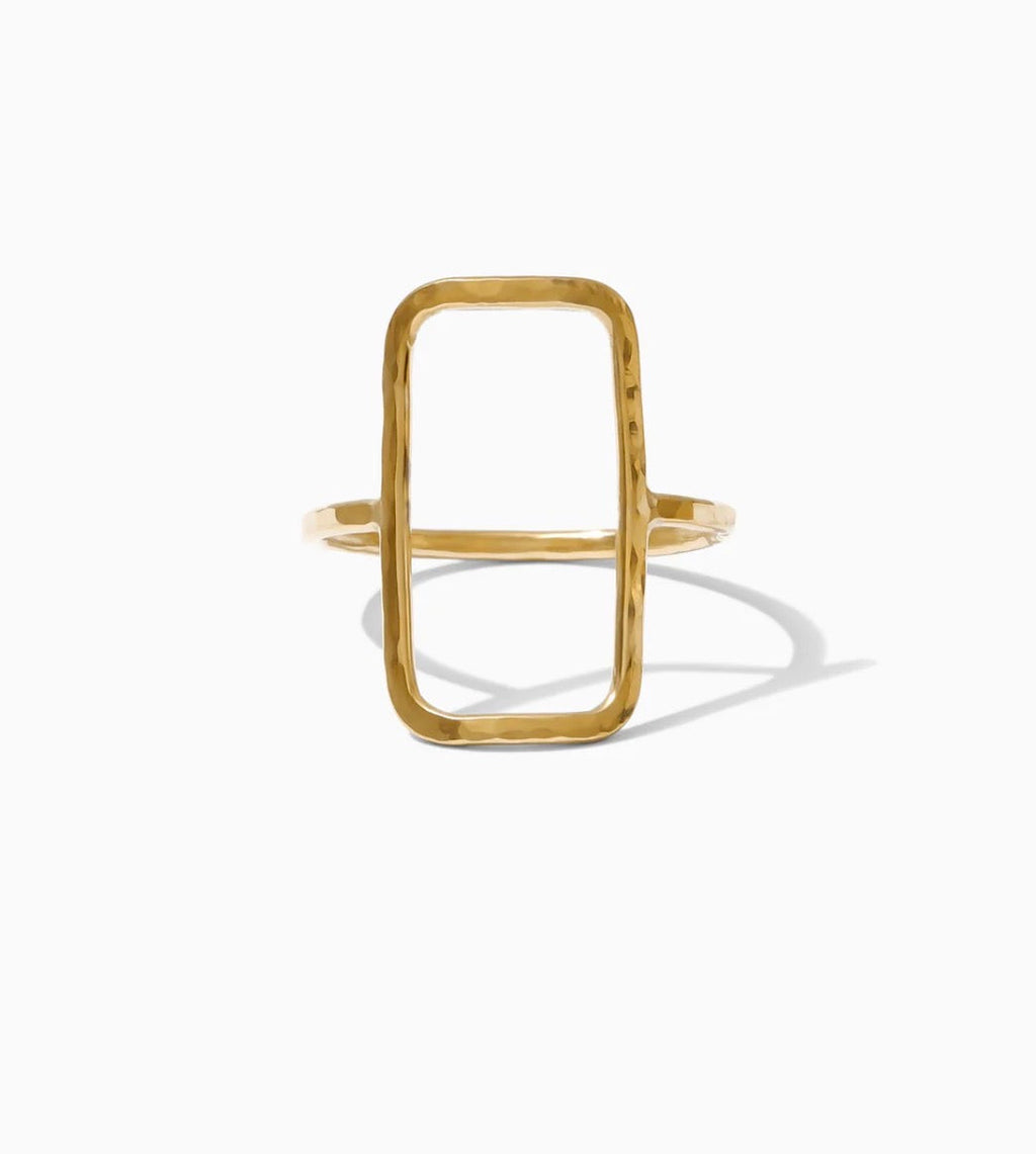 14K Gold filled OPEN RECTANGLE RING