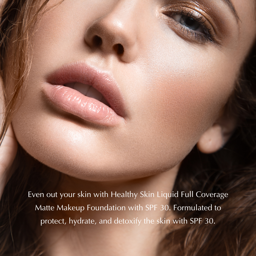 Healthy Skin Full Coverage Matte Foundation with SPF 30 – Vegan, Gluten-Free & Hydrating