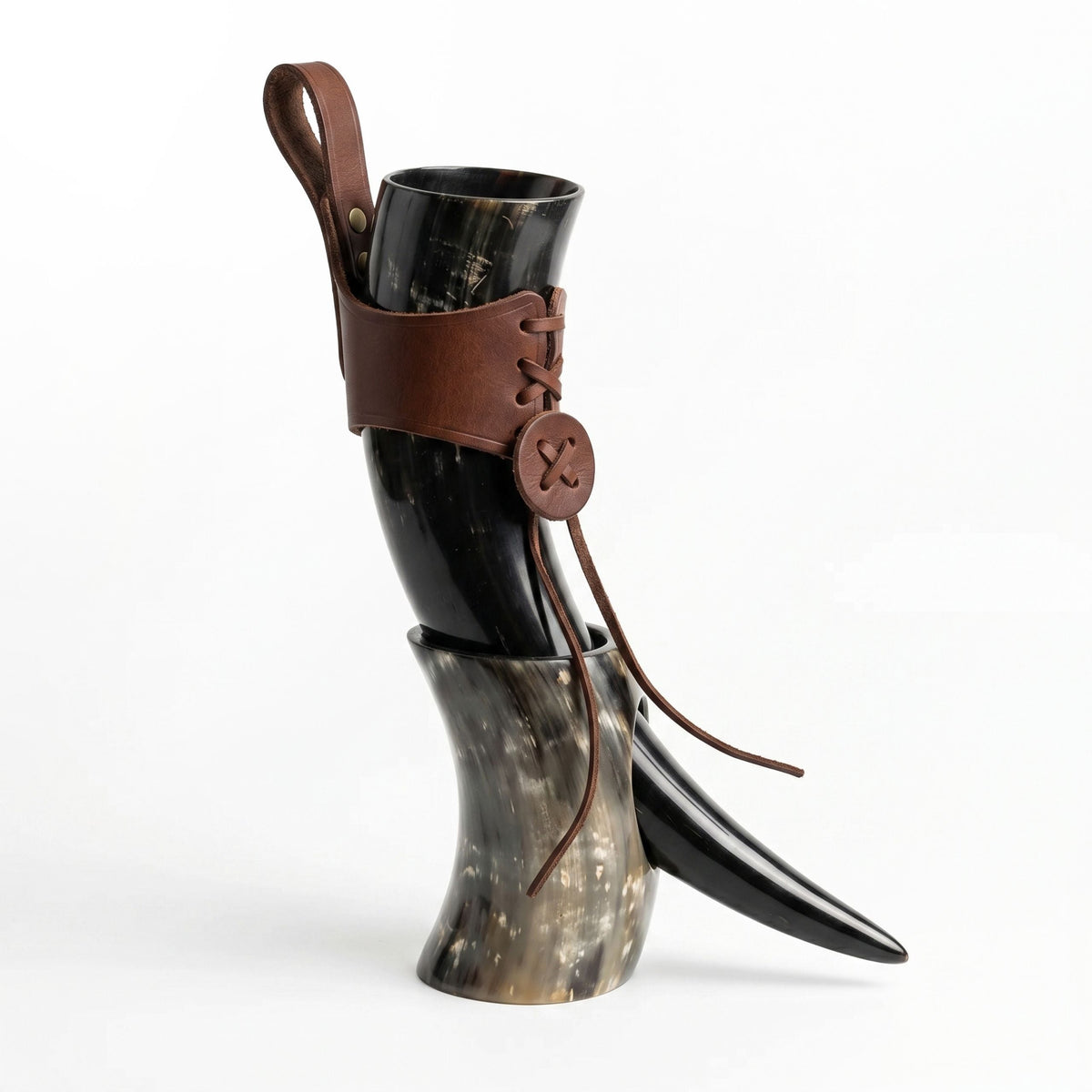 Drinking Horn Bundle with Stand & Holster