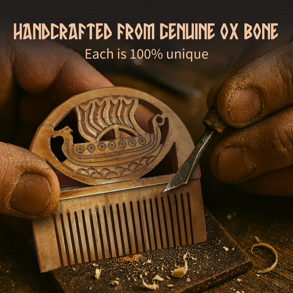 Bone Beard Comb – Viking Drakkar Longship Comb