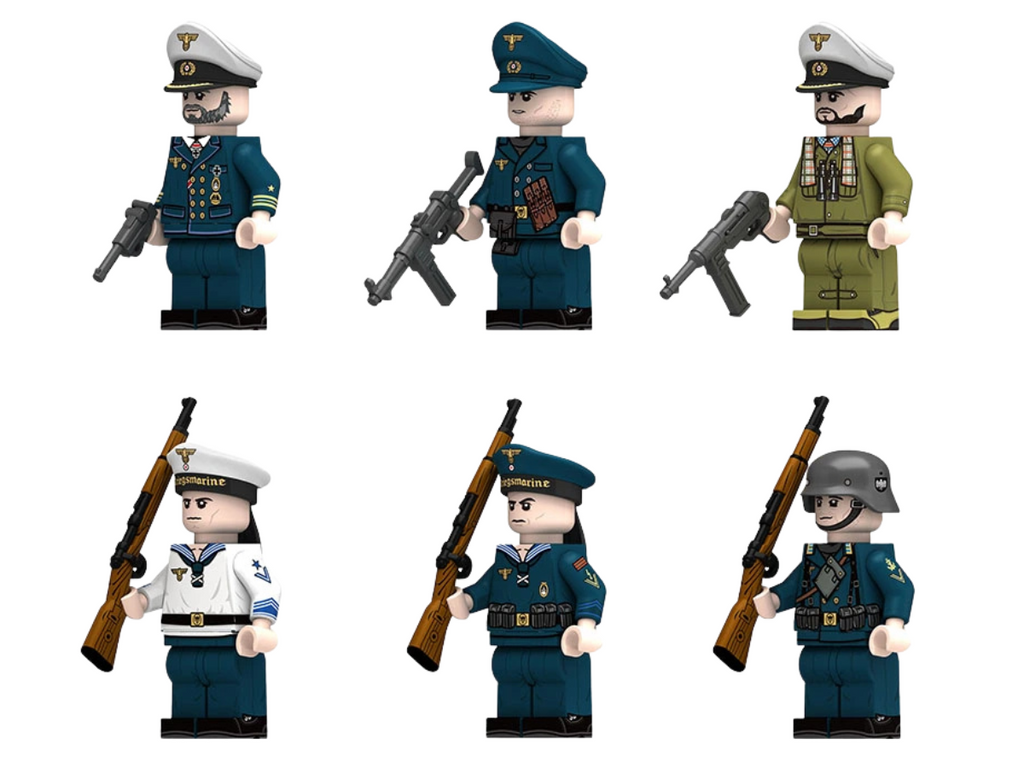 WWII - German Navy - 6 Man Team - Mil-Blox